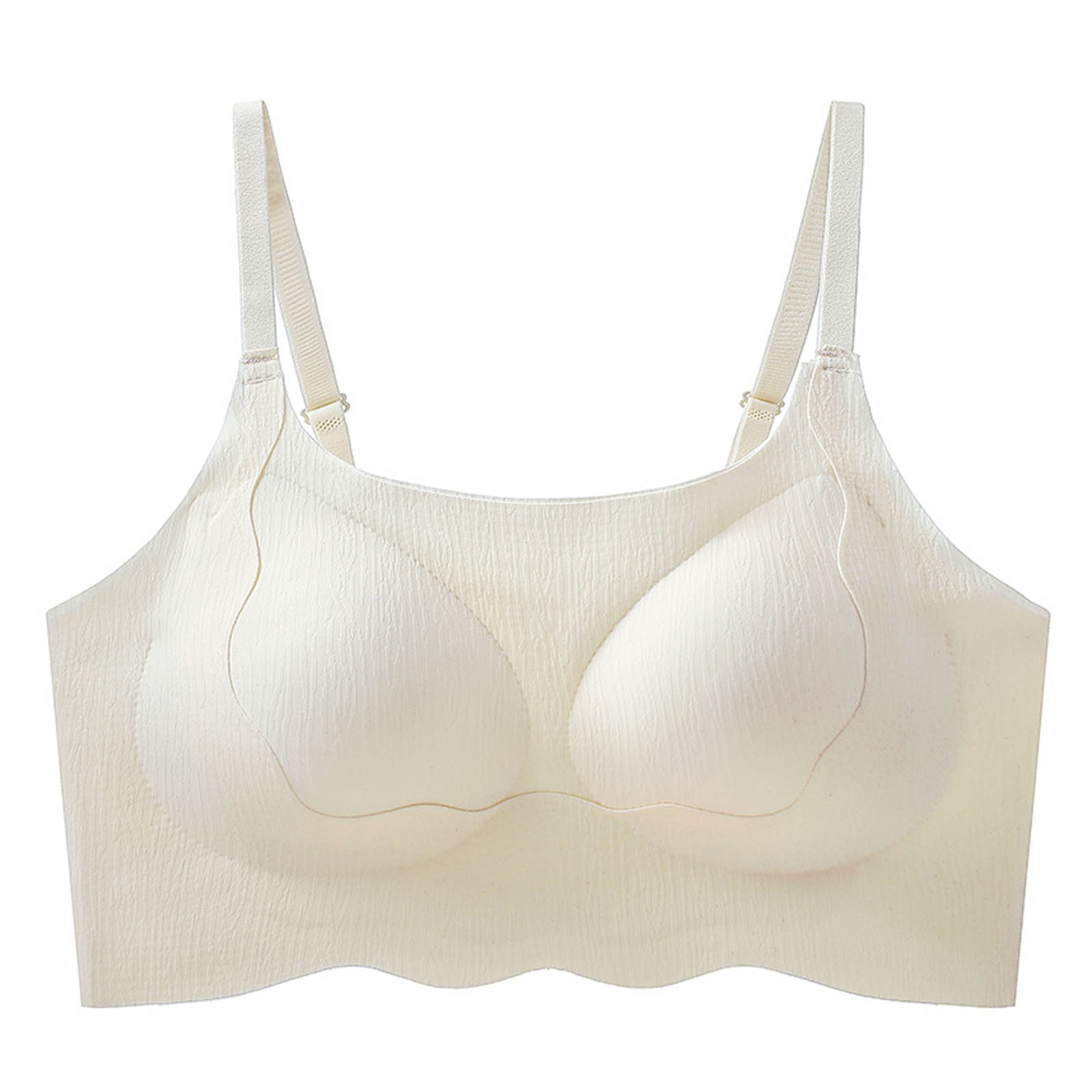 thumbnail image 4 of Sujetador fino sin costuras para mujer: sin costuras, sujeción suave, pecho grande, copa semi-fija, sin aros, transpirable, espalda lisa. Tallas 75C/75D disponibles., 4 of 4